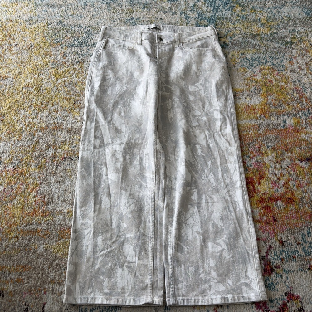Hollister‎ Low Rise Baggy Grey White Camo Denim Jeans W32 14R